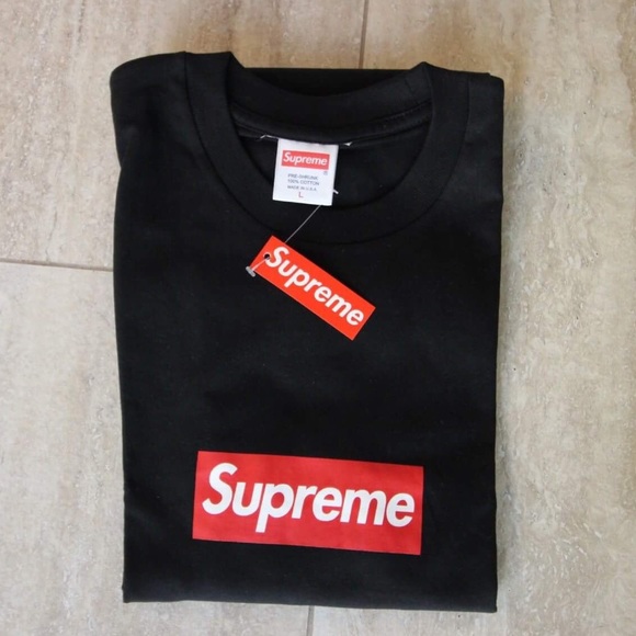 supreme t shirt black box logo